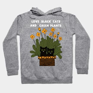 Love Cats and Plants Flowers Hoodie